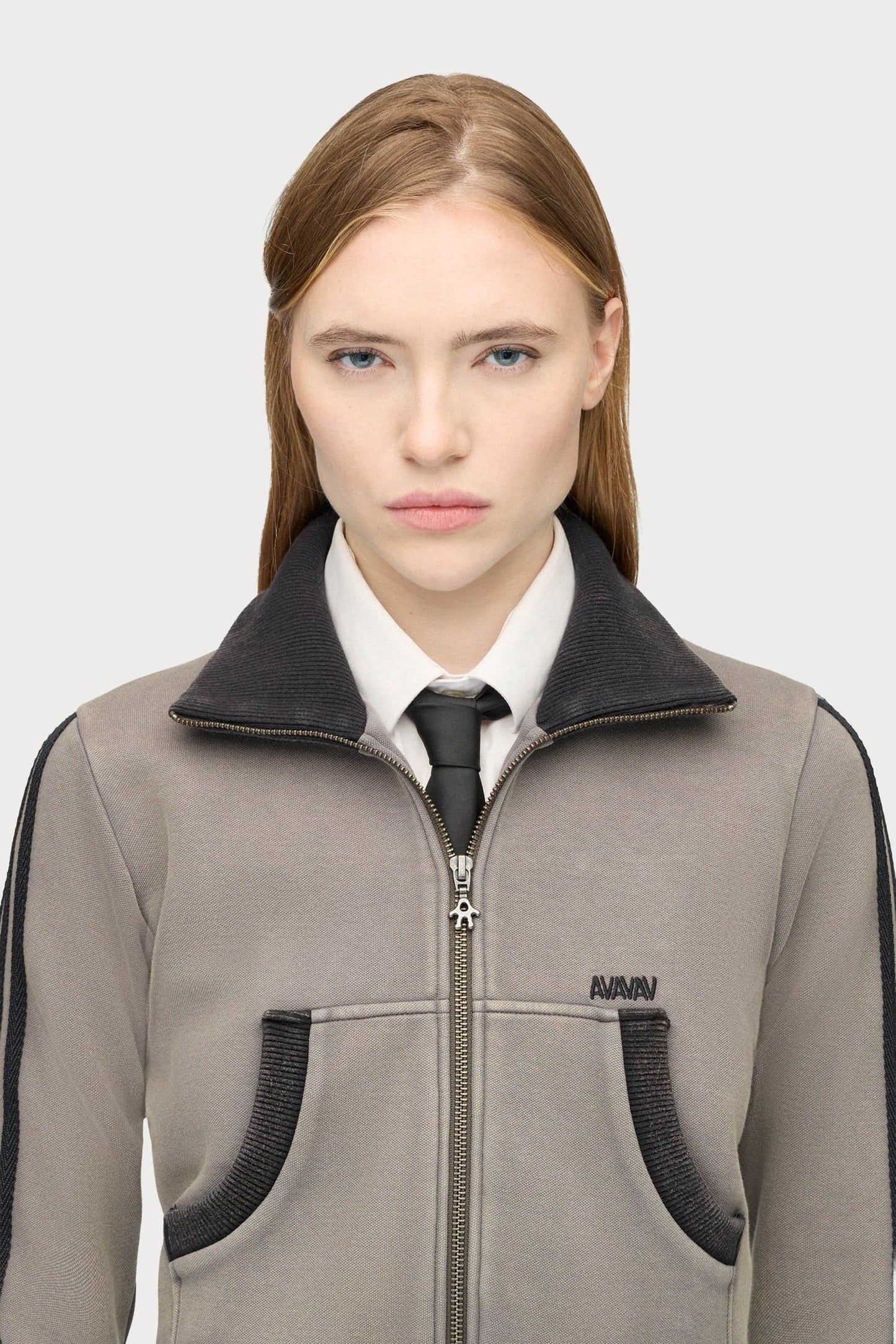 adidas Originals by Avavav Cropped Track Jacket Grey