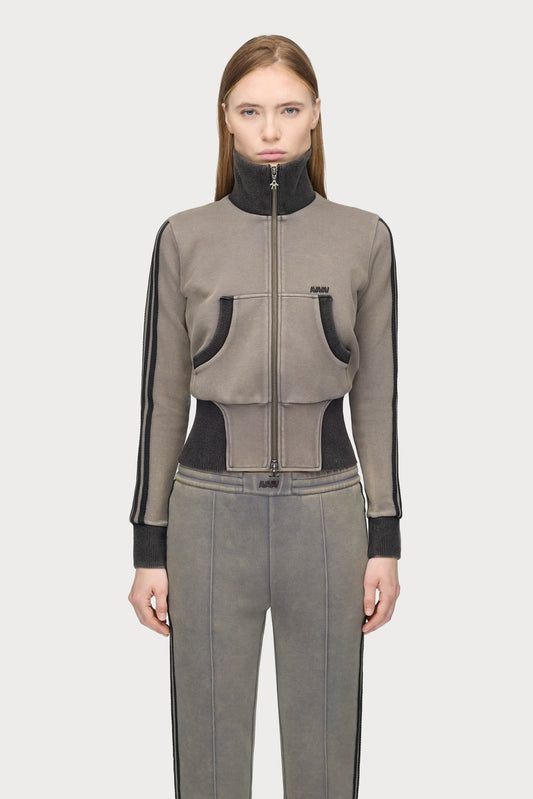 adidas Originals by Avavav Cropped Track Jacket Grey
