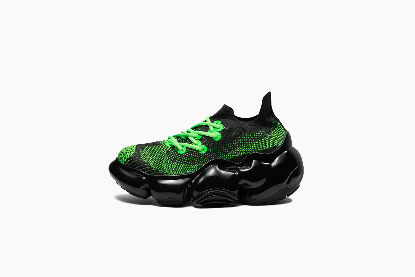 Grounds MOOPIE Black & Neon Green Sneakers