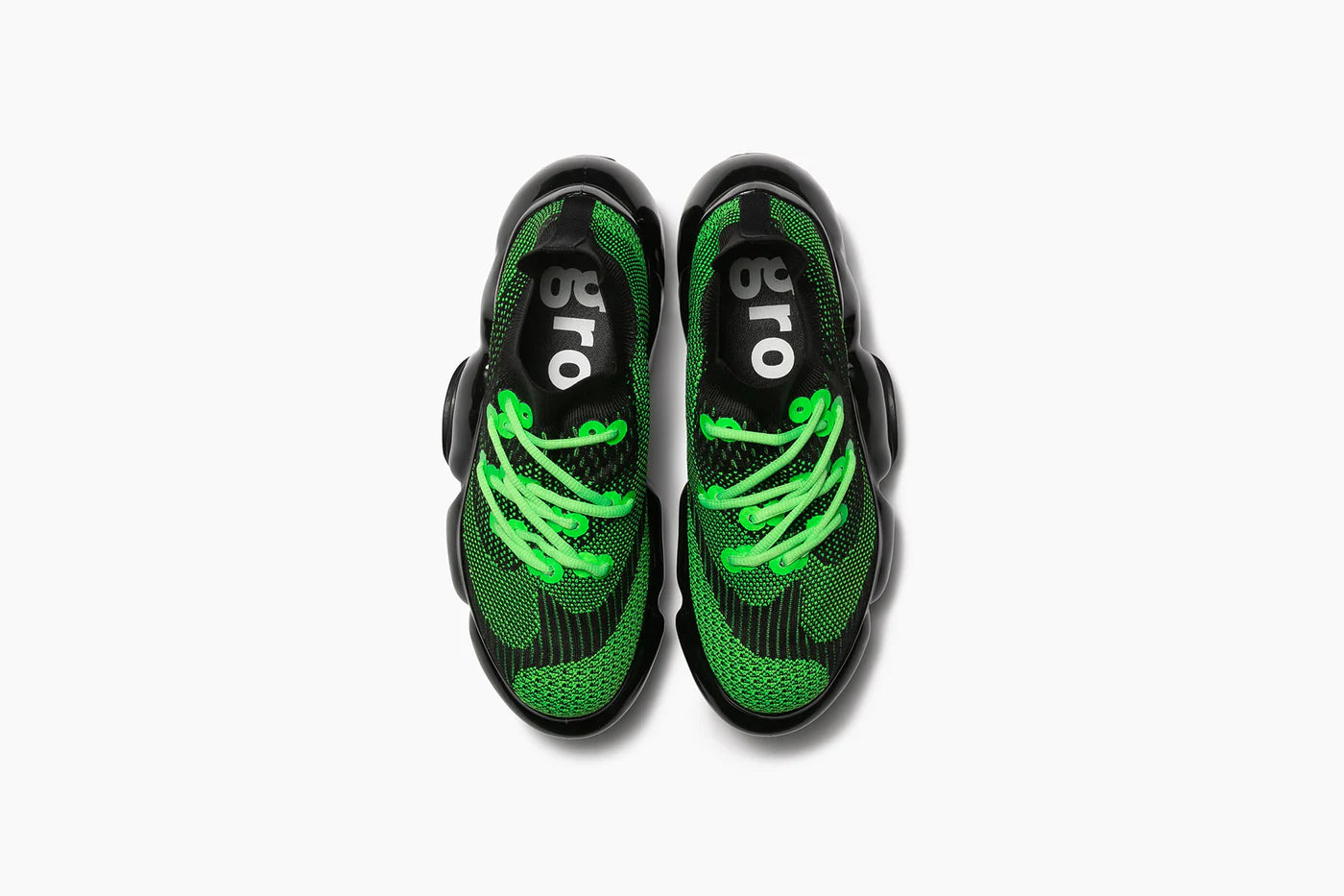 Grounds MOOPIE Black & Neon Green Sneakers