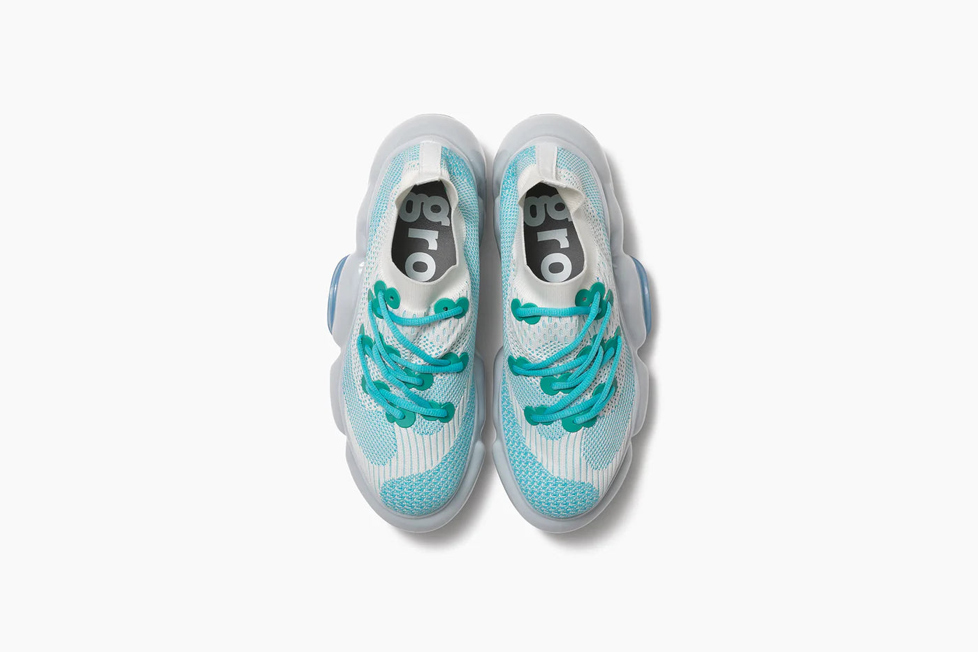 Grounds MOOPIE White & Light Blue Sneakers