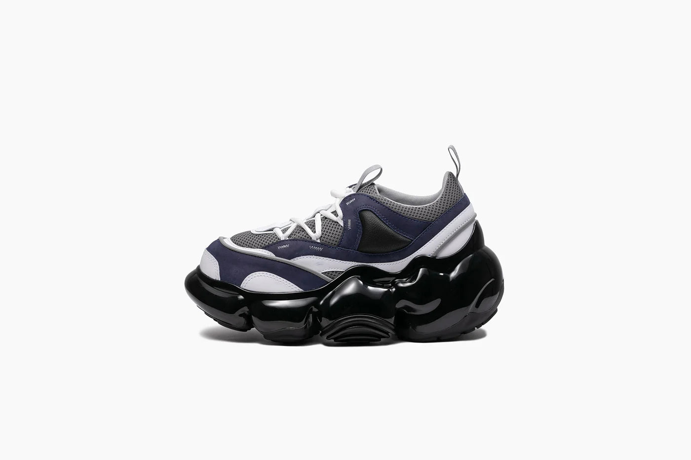 Grounds MOOPIE JAWS Night Gray & Black Sneakers