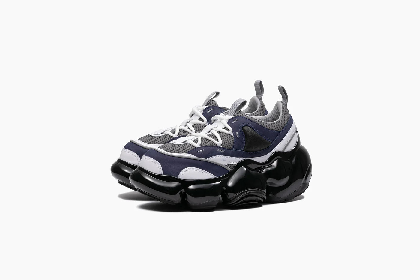 Grounds MOOPIE JAWS Night Gray & Black Sneakers