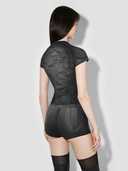 MISSBHV Activewear Printed Jersey Tee Black