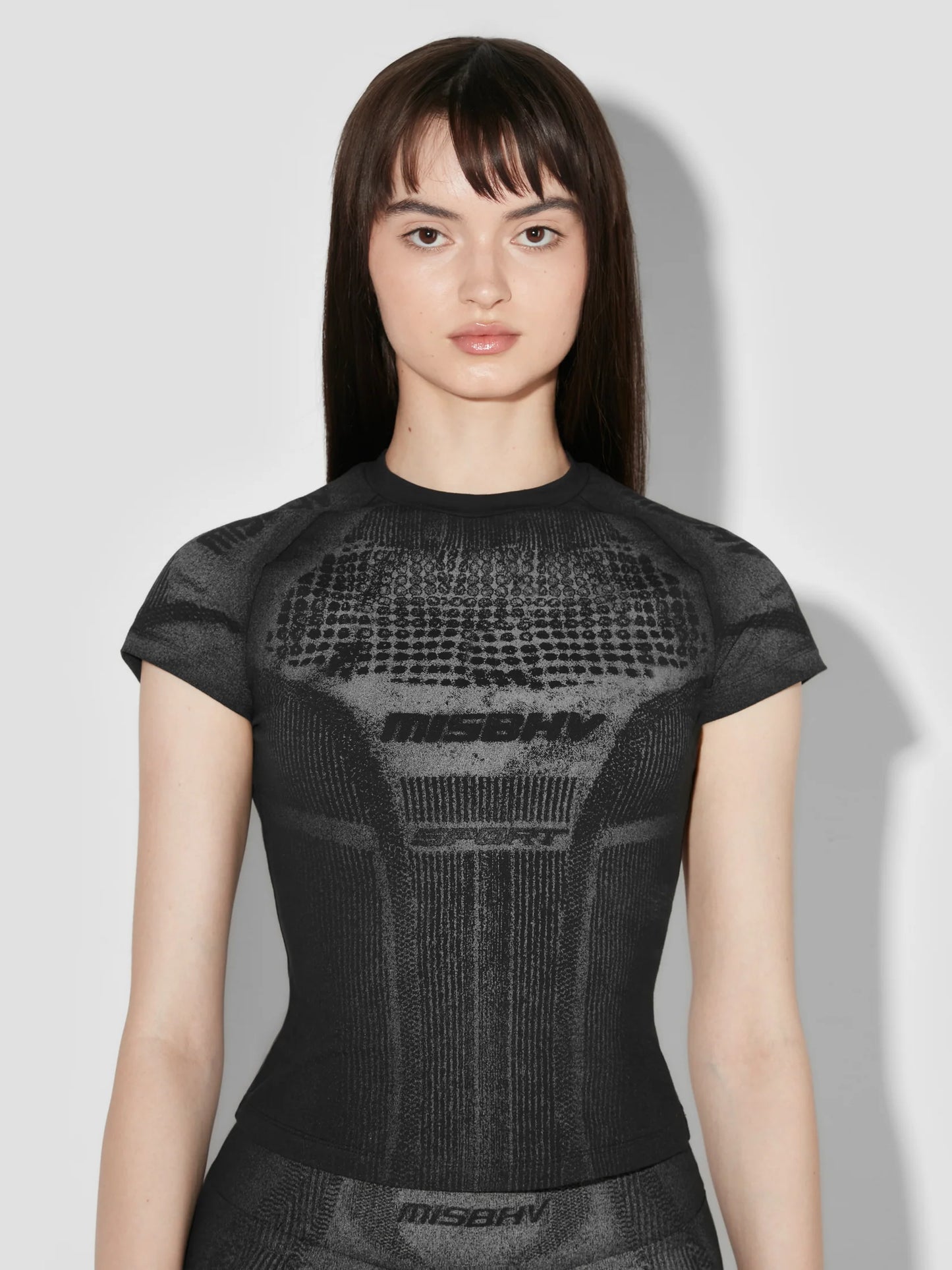 MISSBHV Activewear Printed Jersey Tee Black