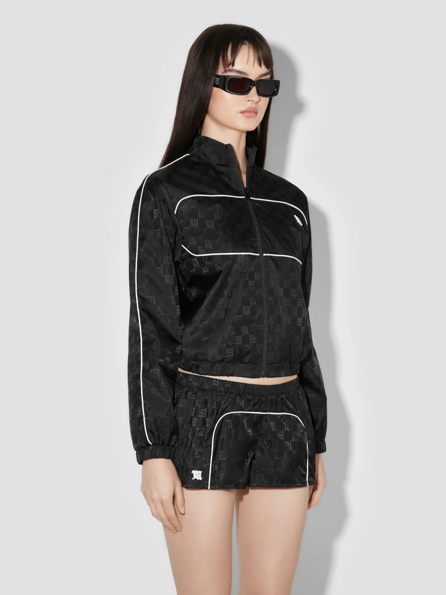 MISSBHV Monogram Nylon Windbreaker Black