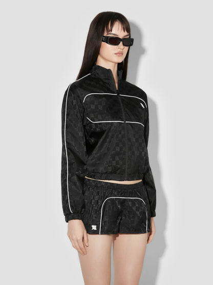 MISSBHV Monogram Nylon Windbreaker Black