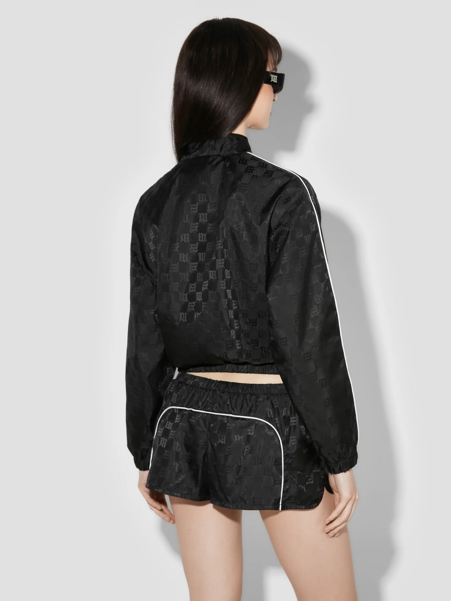 MISSBHV Monogram Nylon Windbreaker Black