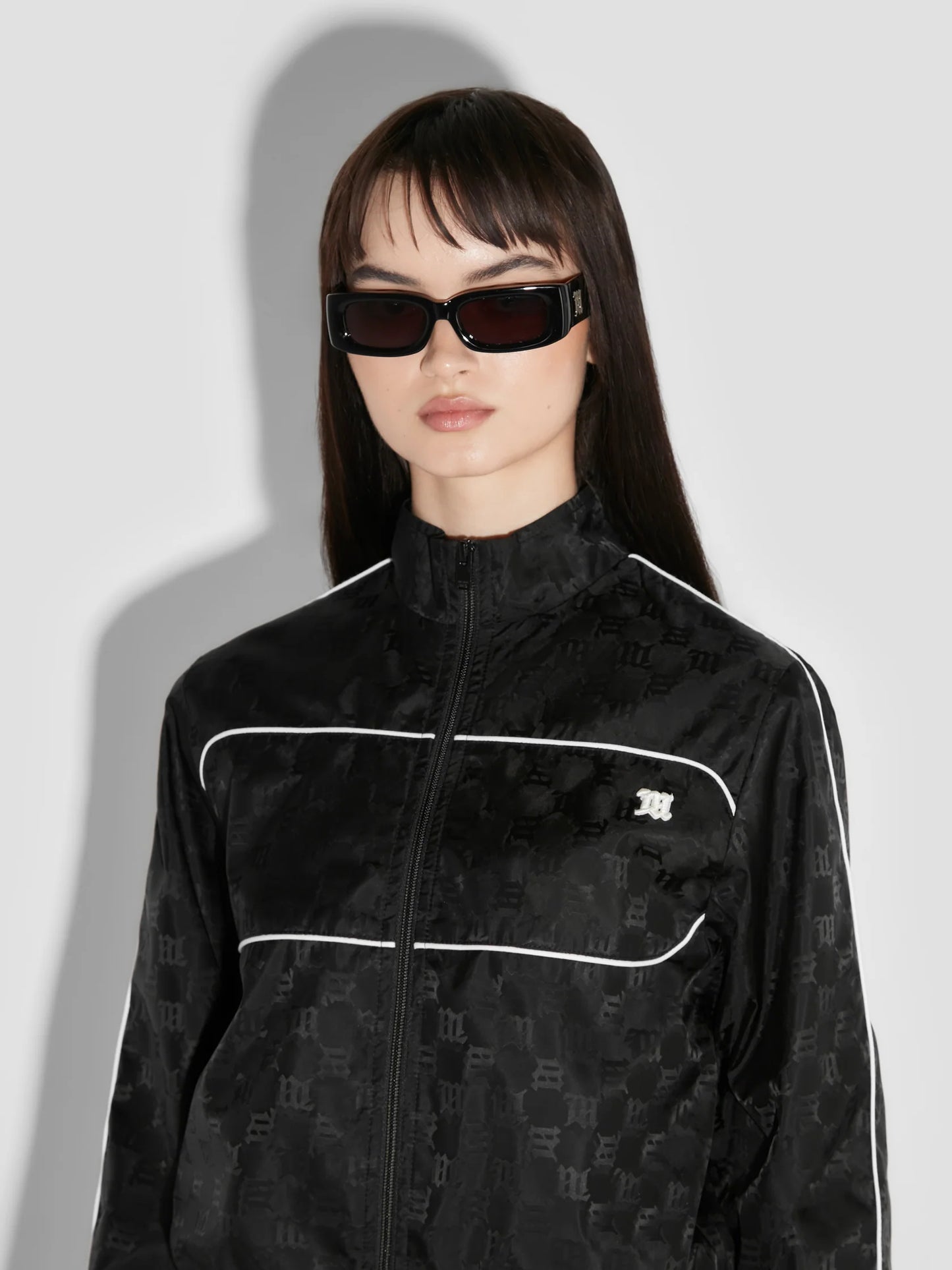 MISSBHV Monogram Nylon Windbreaker Black
