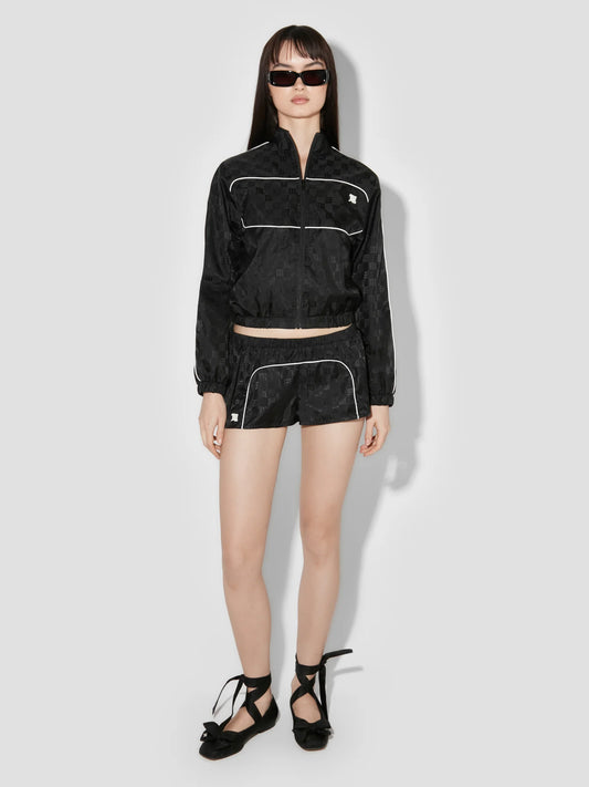 MISSBHV Monogram Nylon Windbreaker Black