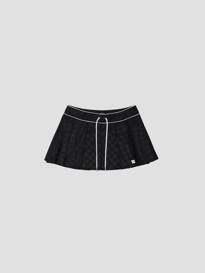 MISSBHV Monogram Nylon Mini Skirt Black