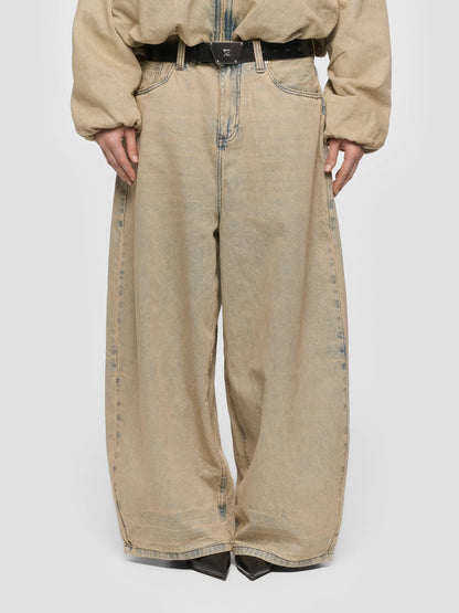 MISBHV Ballon Denim Trousers Dirt Sand Washed