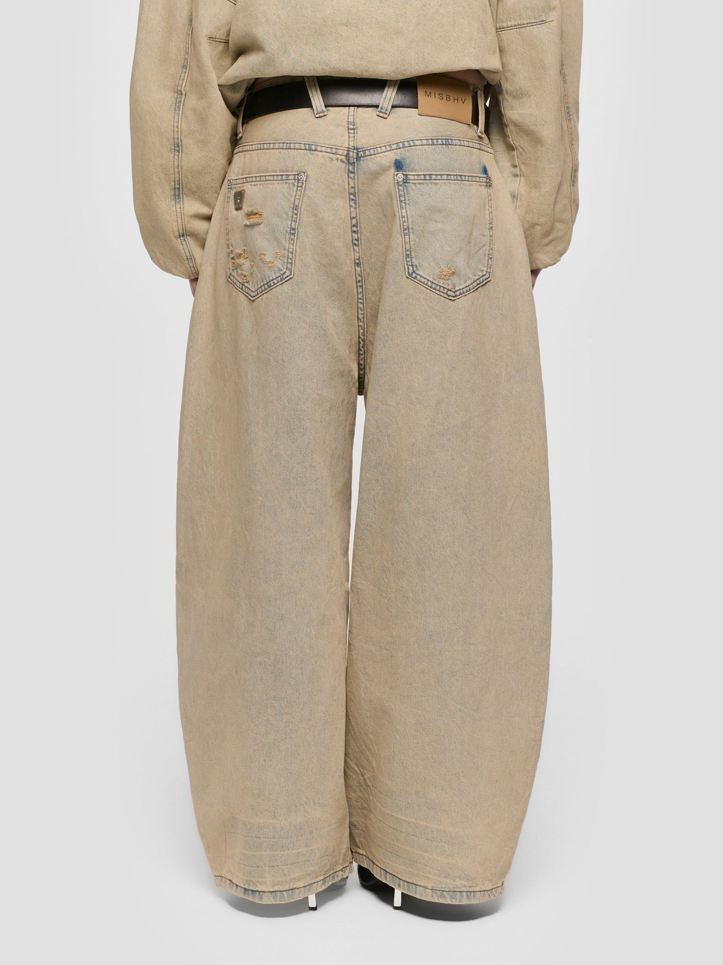 MISBHV Ballon Denim Trousers Dirt Sand Washed