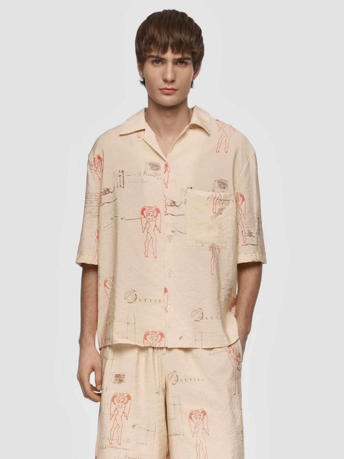 MISBHV Devil&Angel Shirt Poscard Beige