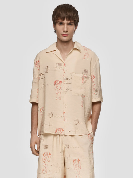 MISBHV Devil&Angel Shirt Poscard Beige