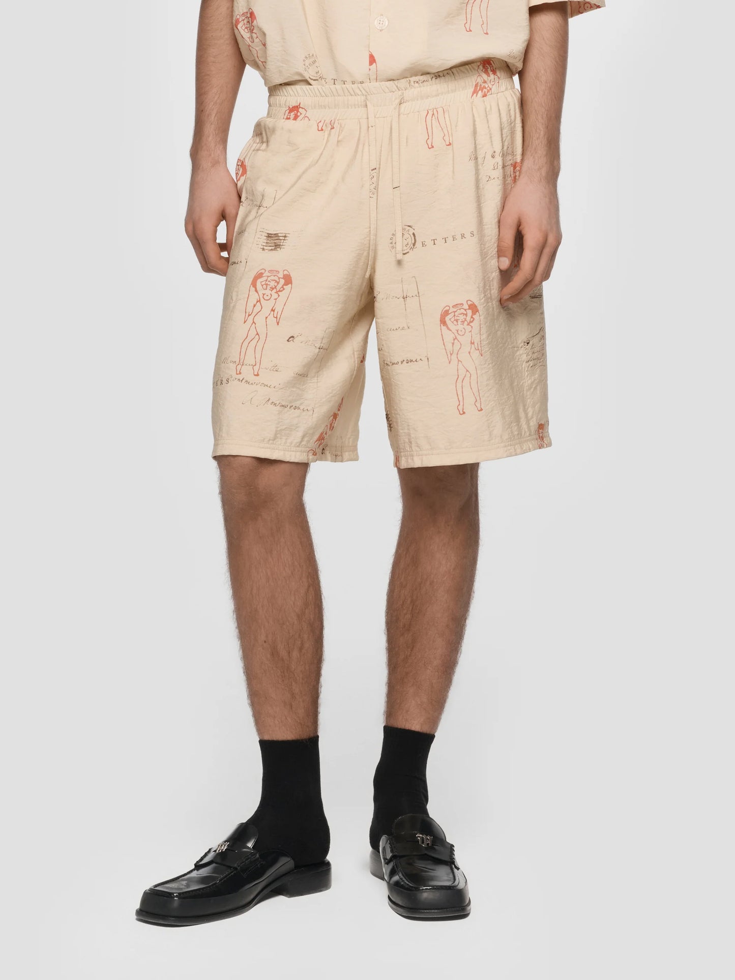 MISBHV Devil&Angel Shorts Poscard Beige