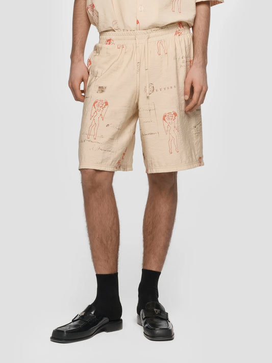 MISBHV Devil&Angel Shorts Poscard Beige