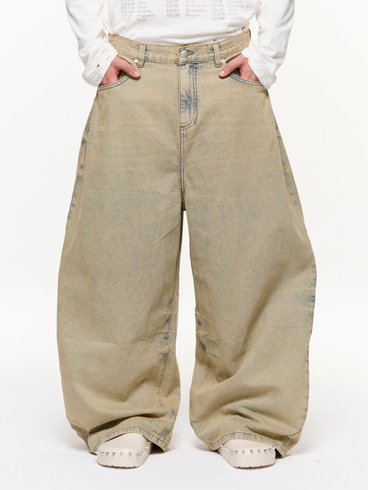 MISBHV Ballon Denim Trousers Dirt Sand Washed