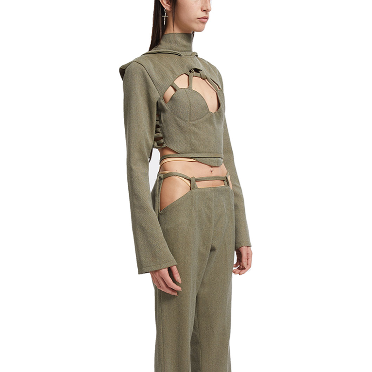 Giorgiandreazza Military Suit Top Green