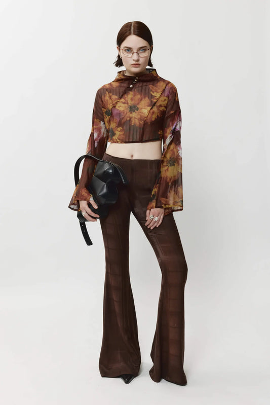 AVAVAV Pleated Trouser Brown.Rust