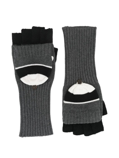 Charles Jeffrey LOVERBOY Animal Mittens Grey