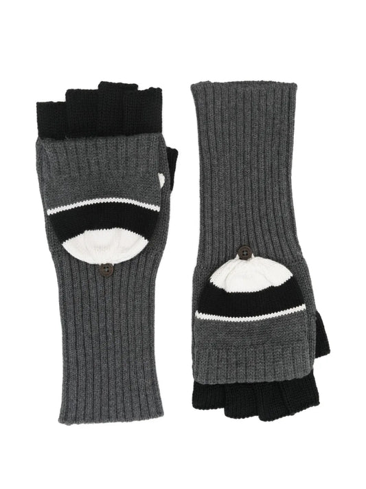 Charles Jeffrey LOVERBOY Animal Mittens Grey