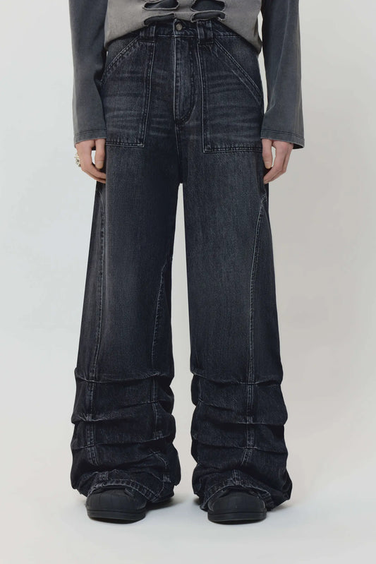 AVAVAV Smock Wide Fit Jeans Stonewash Black