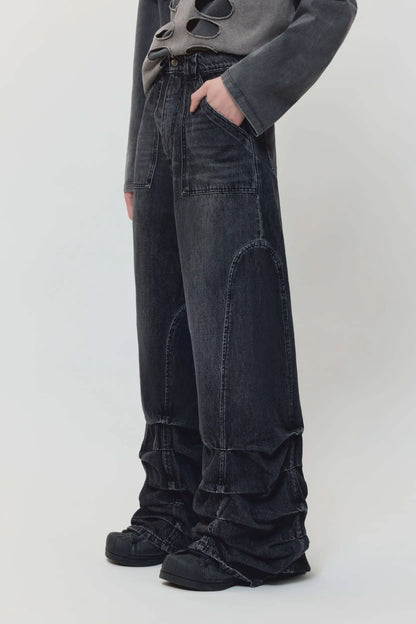 AVAVAV Smock Wide Fit Jeans Stonewash Black