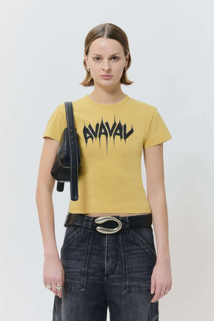 AVAVAV Printed Baby Tee Yellow