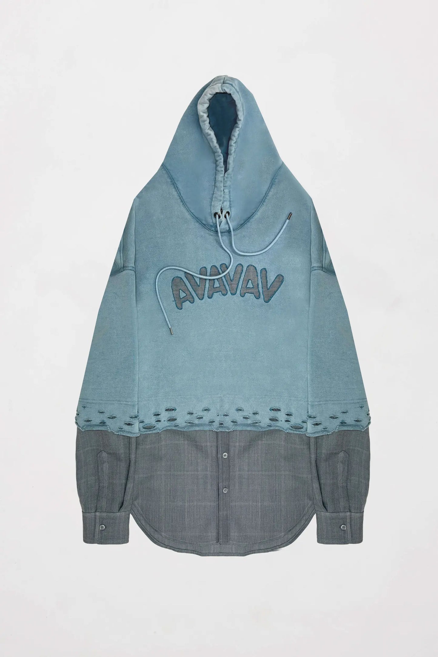 AVAVAV Button Up Hoodie Blue
