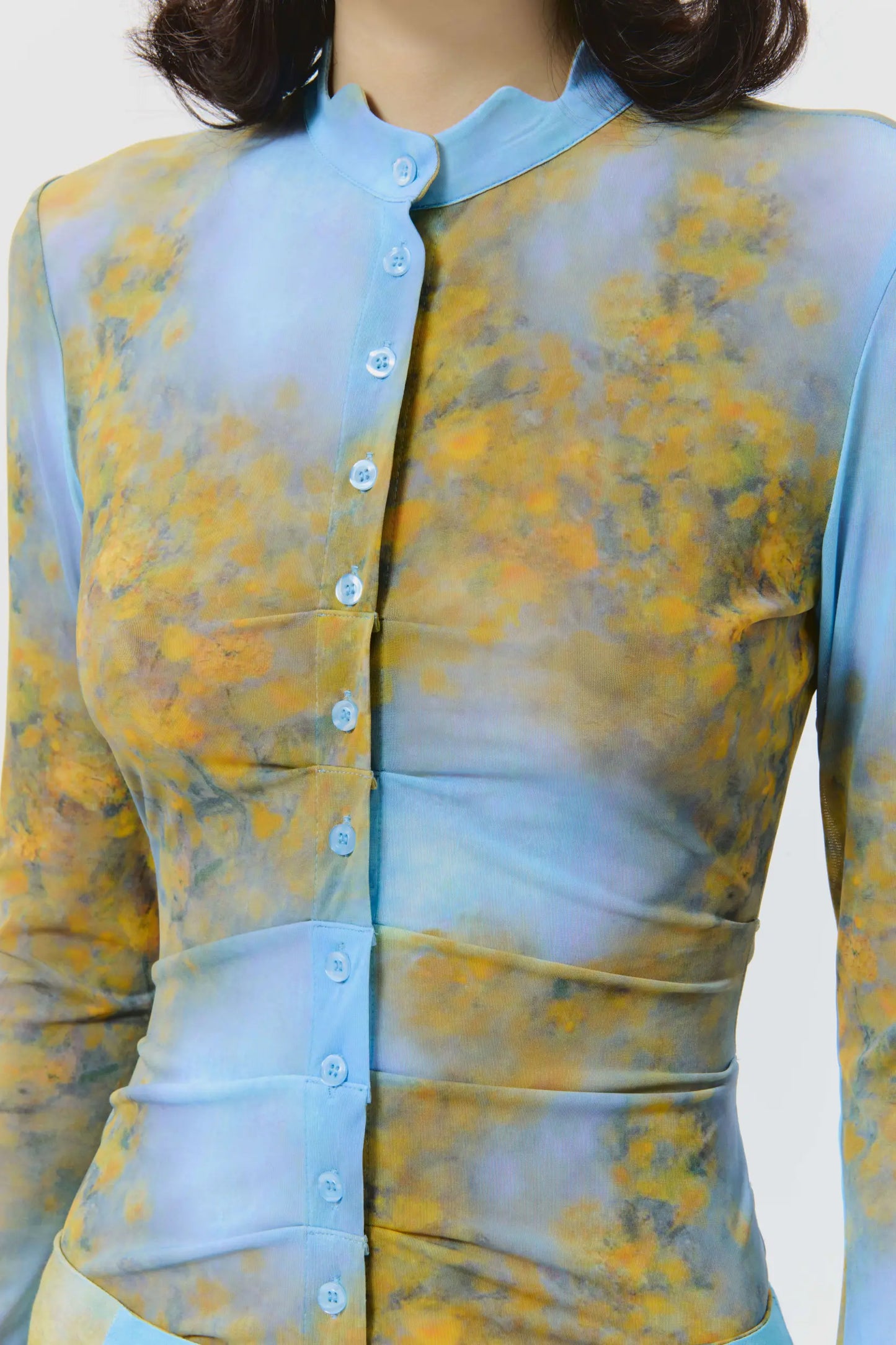 AVAVAV Button Up Shirt Yellow & Blue