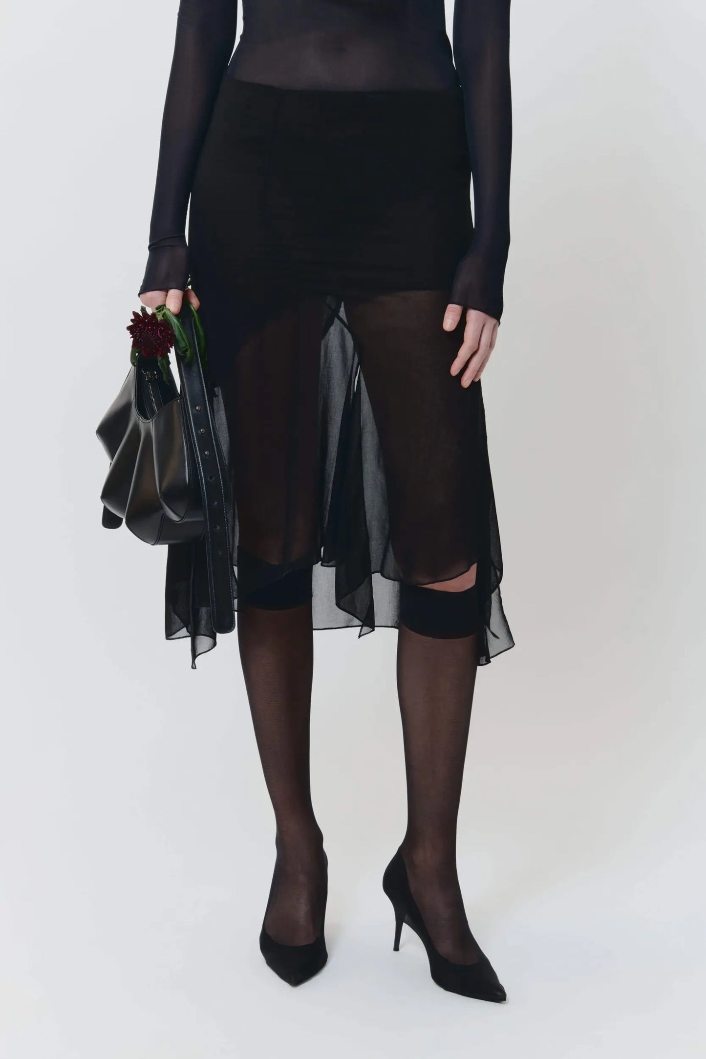 AVAVAV Draped Skirt Black