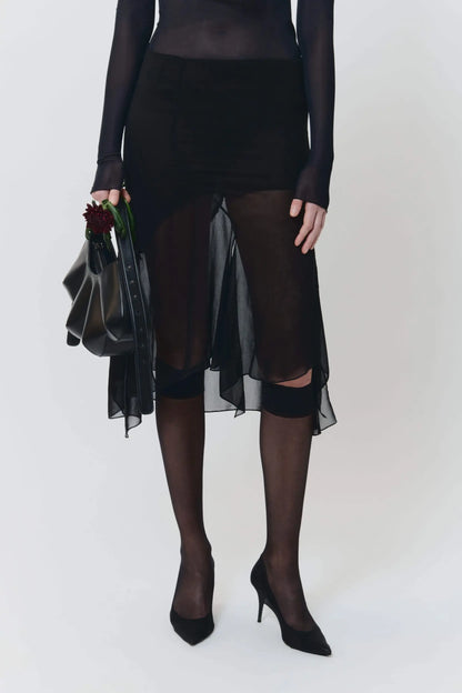 AVAVAV Draped Skirt Black