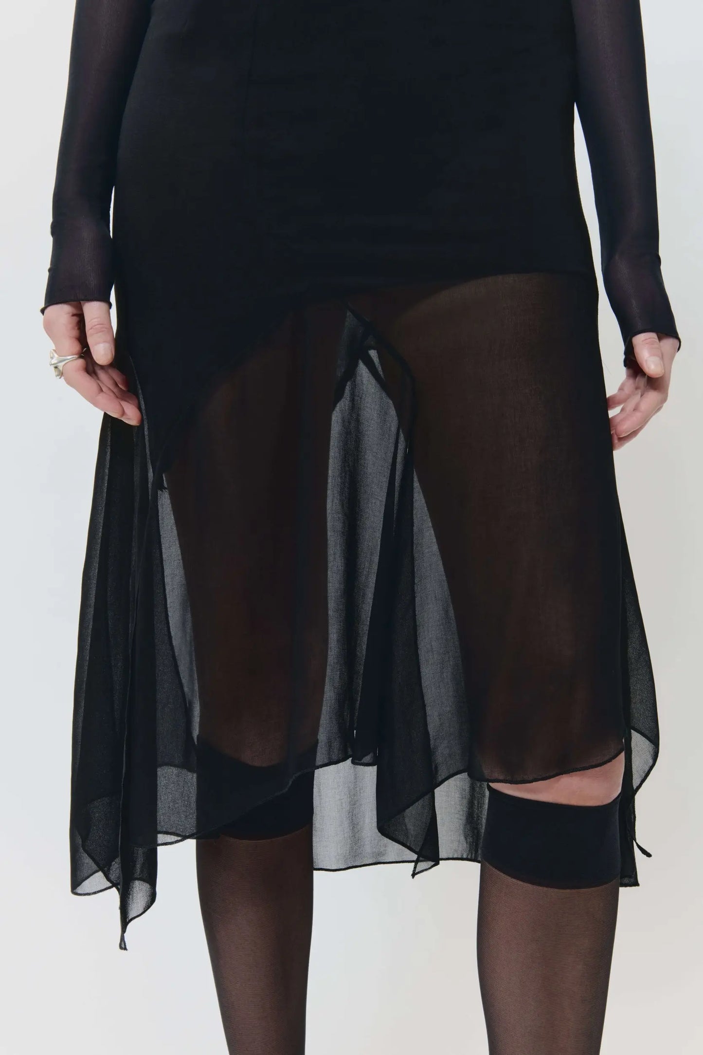 AVAVAV Draped Skirt Black