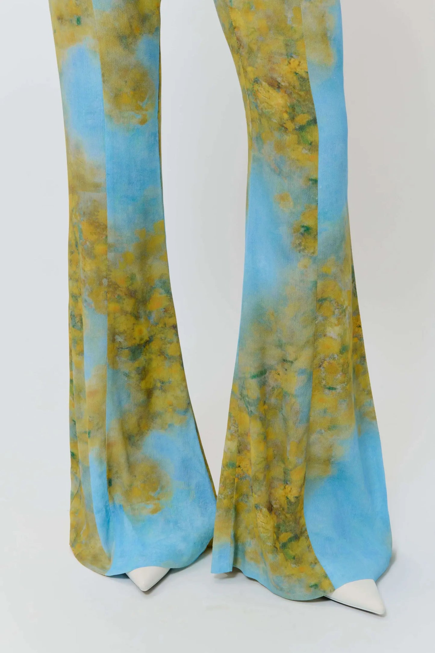 AVAVAV Flared Trousers Yellow & Blue