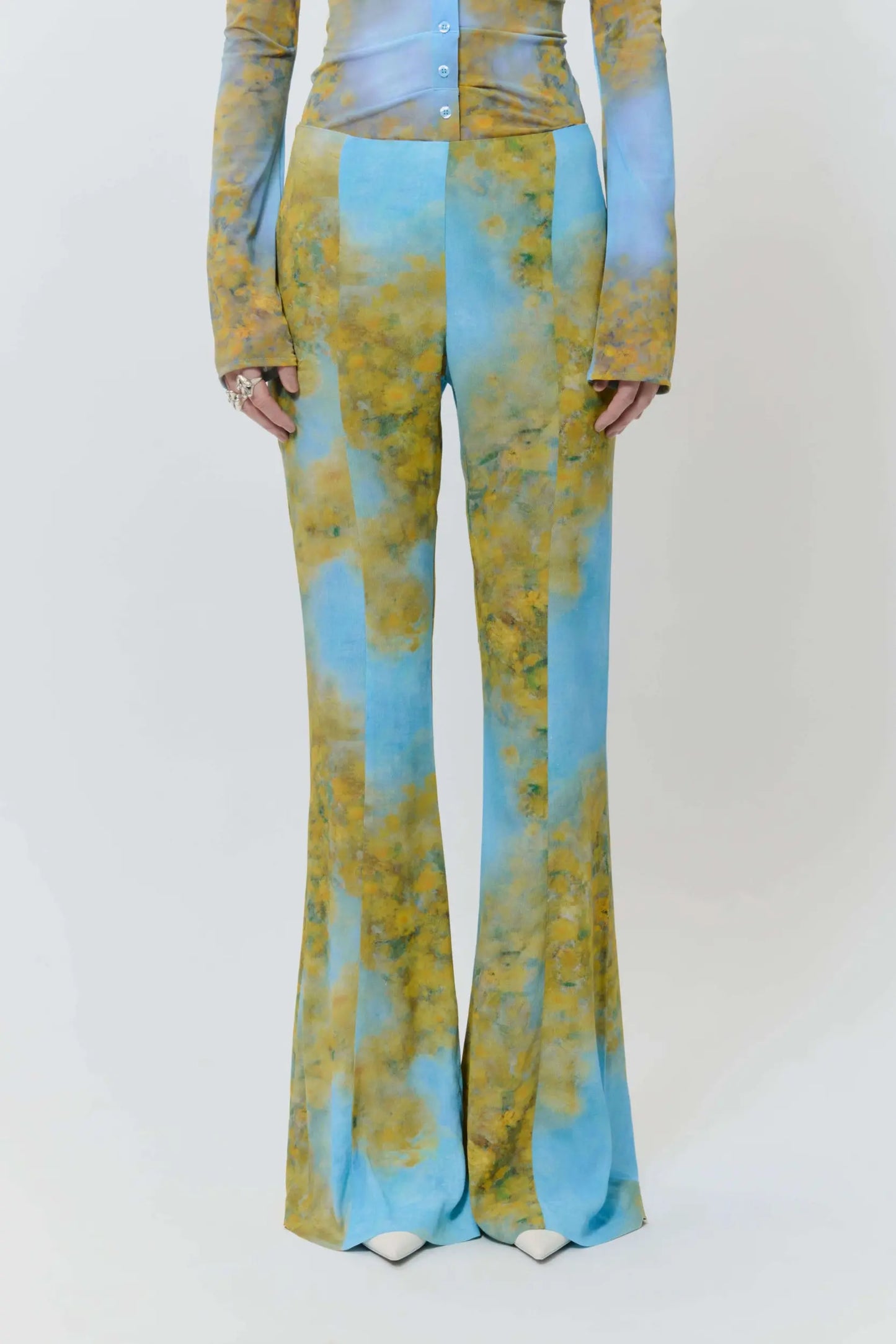 AVAVAV Flared Trousers Yellow & Blue