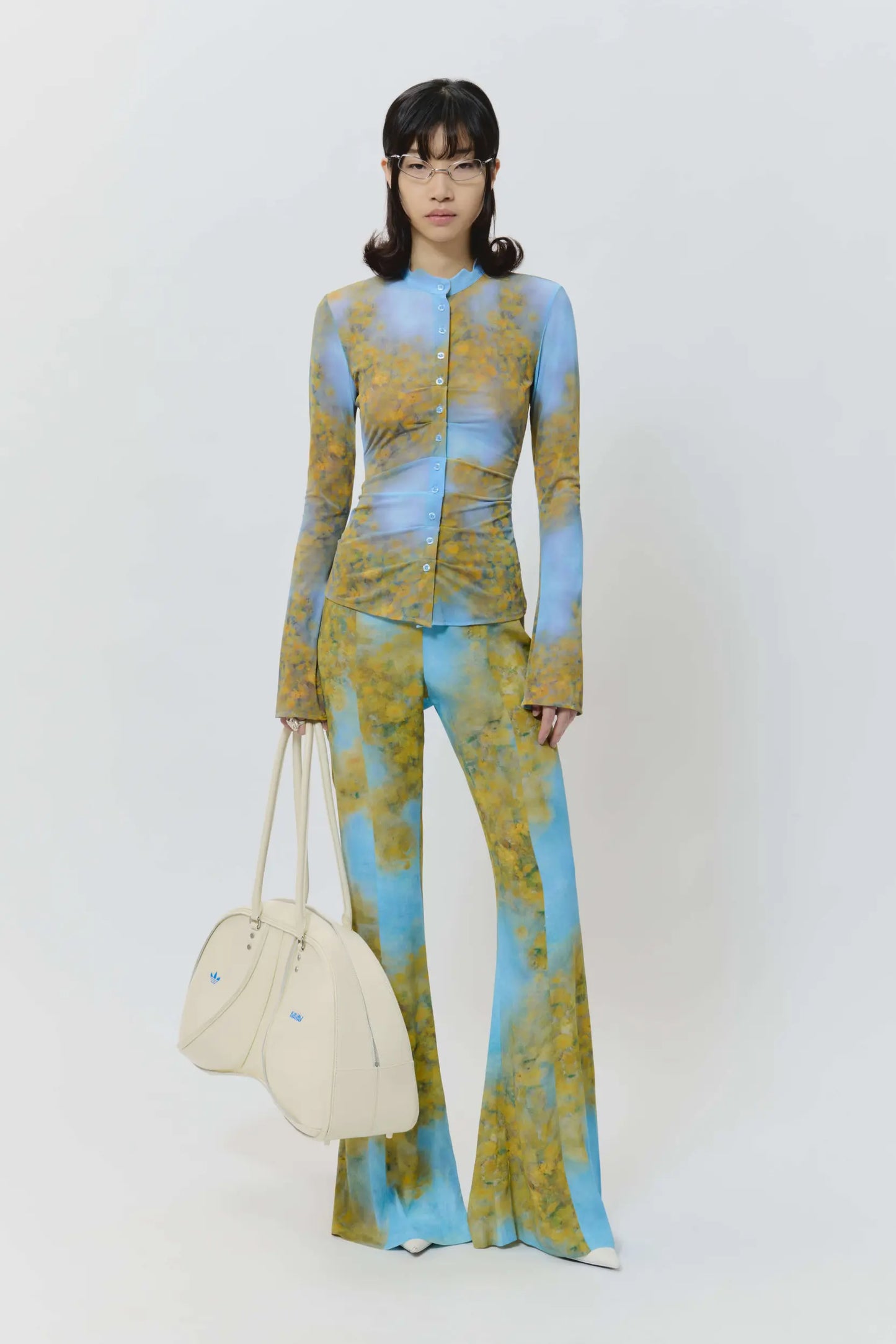 AVAVAV Flared Trousers Yellow & Blue