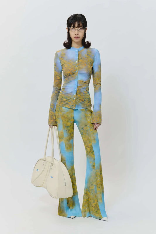 AVAVAV Flared Trousers Yellow & Blue