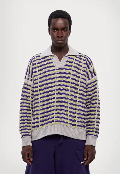 Bonsai Knit Polo Oversize Fit Multicolor