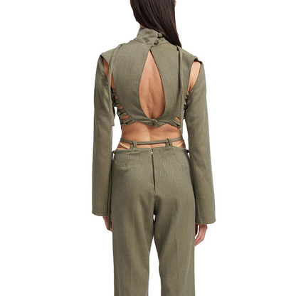 Giorgiandreazza Military Suit Top Green