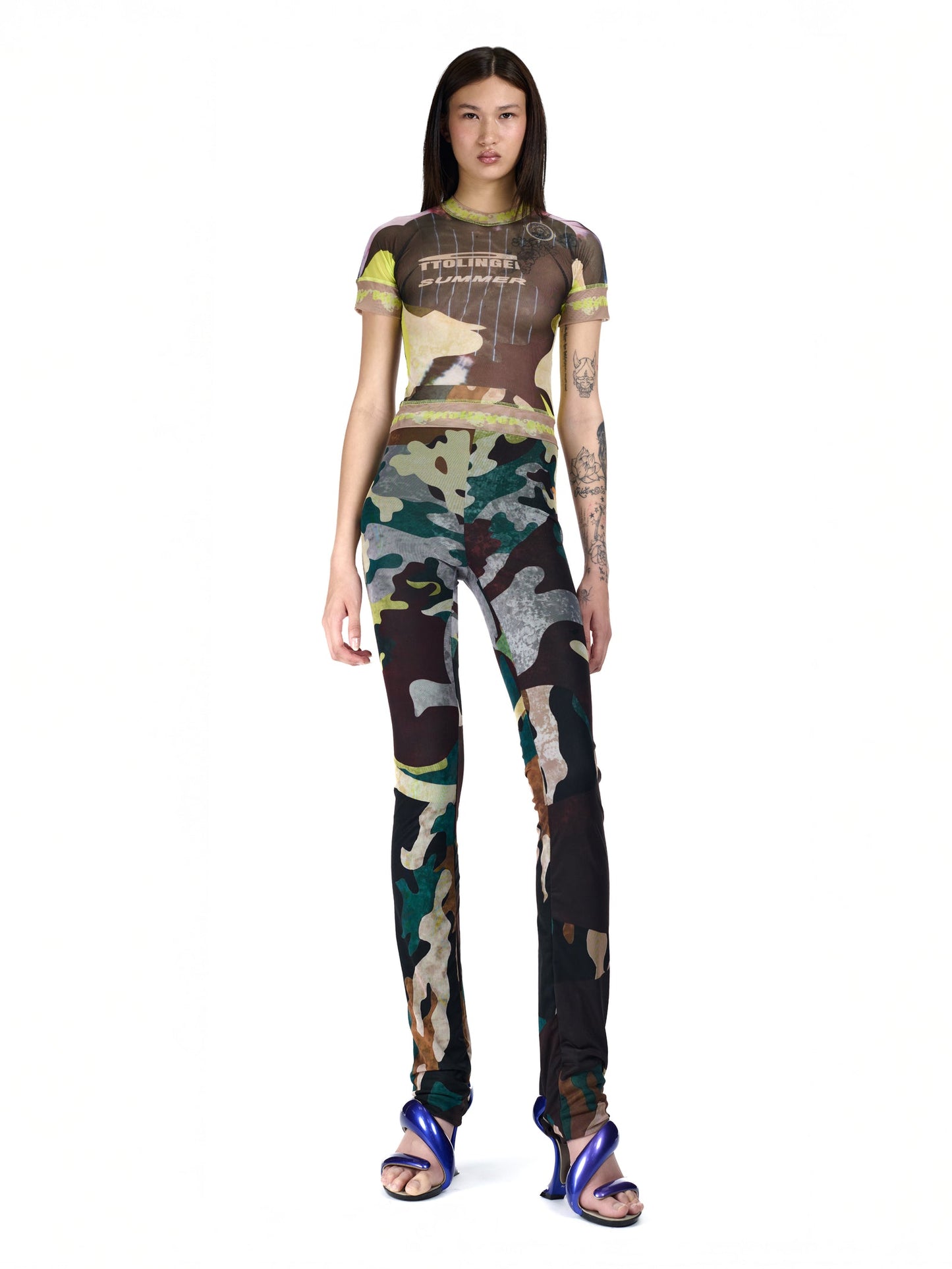 Ottolinger Mesh T-Shirt Camo Print