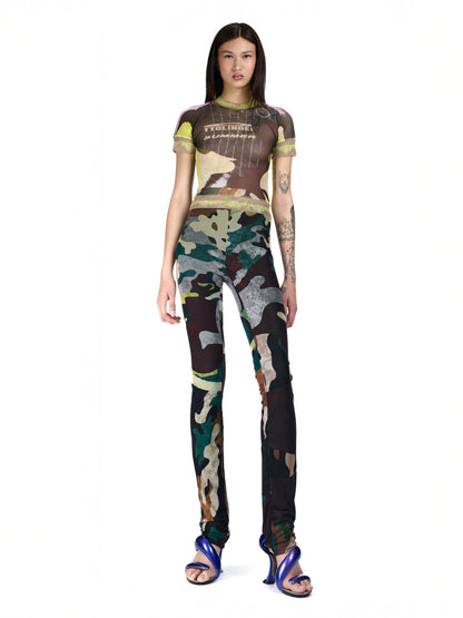 Ottolinger Mesh T-Shirt Camo Print