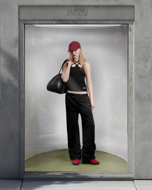 AVAVAV Pleated Sweatpants Black