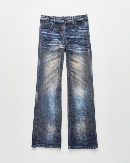 AVAVAV Denim Printed Pants Blue