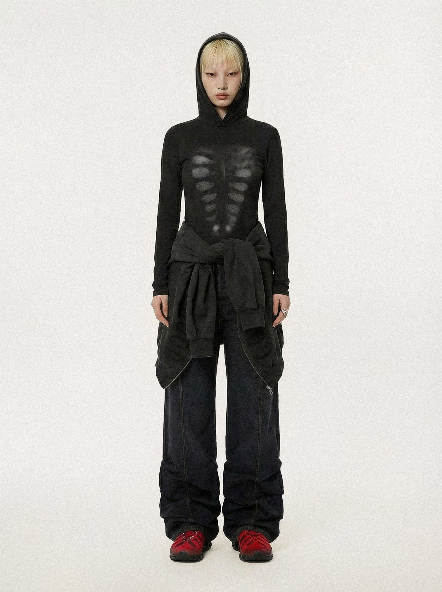 AVAVAV Hooded Top Printed X-Ray Black
