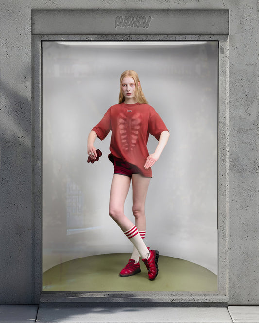 AVAVAV Printed T-Shirt X-Ray Red