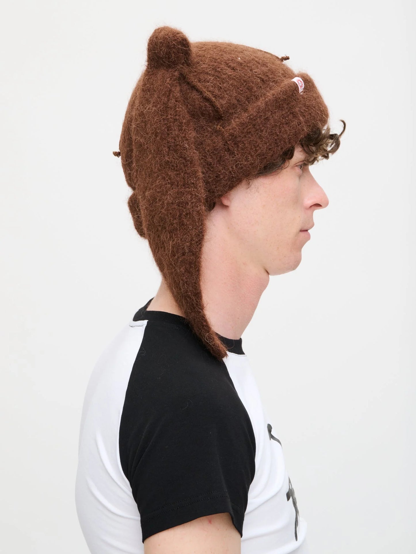 Charles Jeffrey LOVERBOY Alpaca Chunky Rabbit Beanie Brown