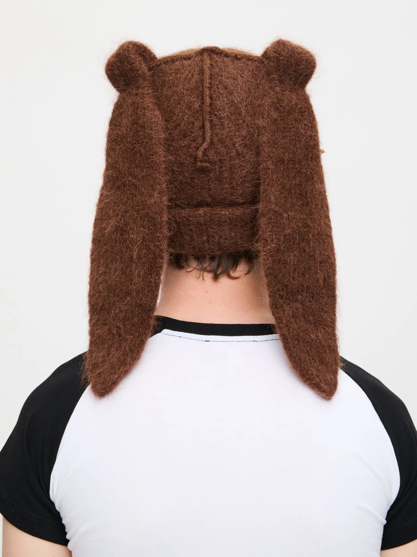 Charles Jeffrey LOVERBOY Alpaca Chunky Rabbit Beanie Brown