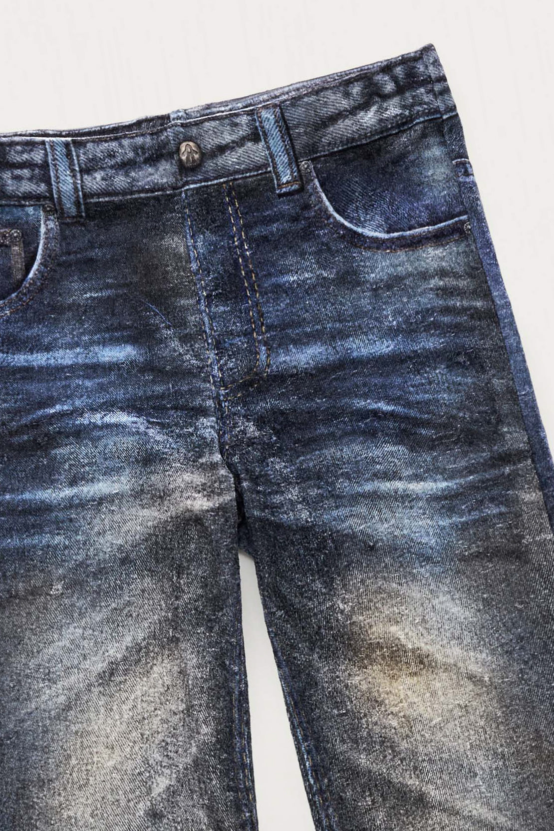 AVAVAV Denim Printed Pants Blue