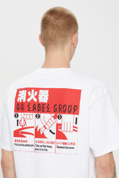 44Label Red Warning Risk Tee Black